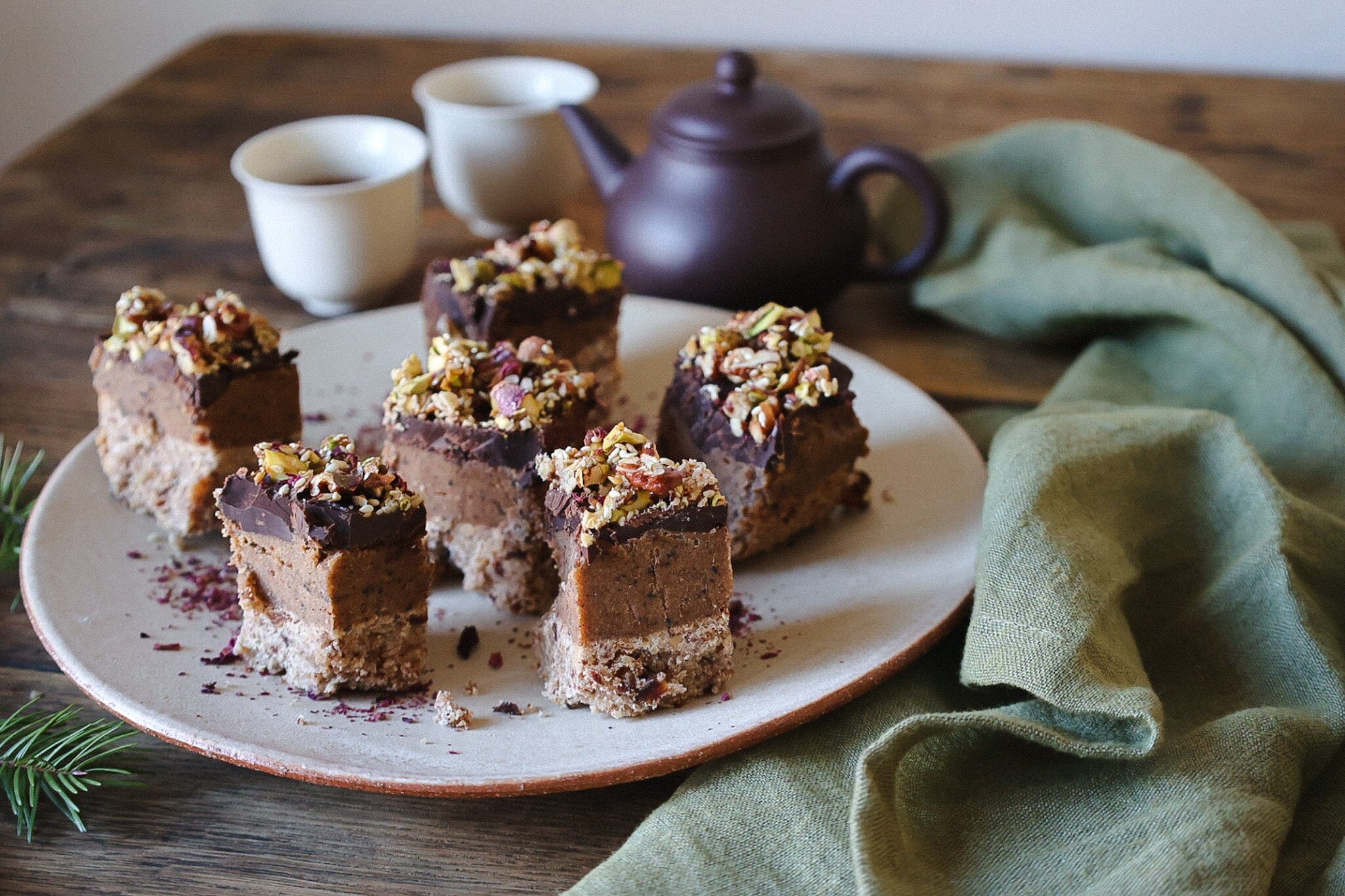 Puerh-Infused Shortbread Bars