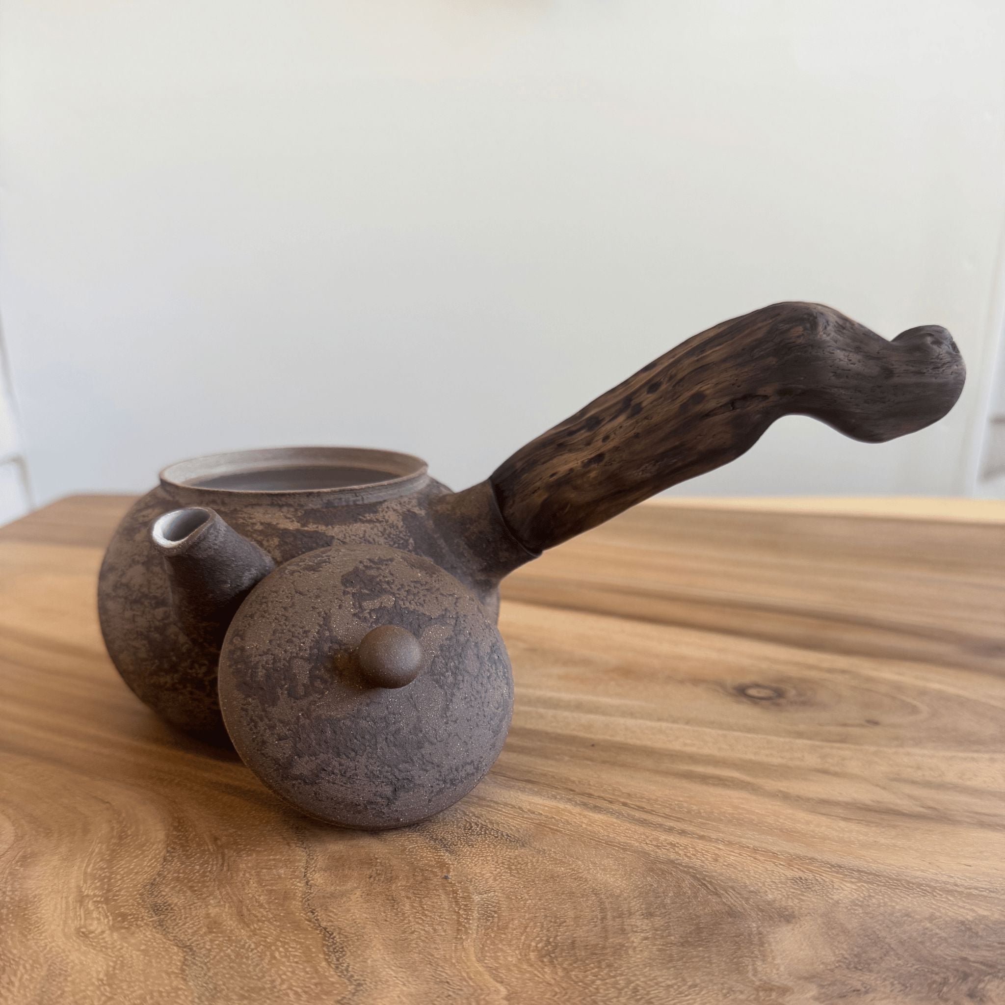Understory - Wood Sidehandle Teapot + Tea Bowls Set