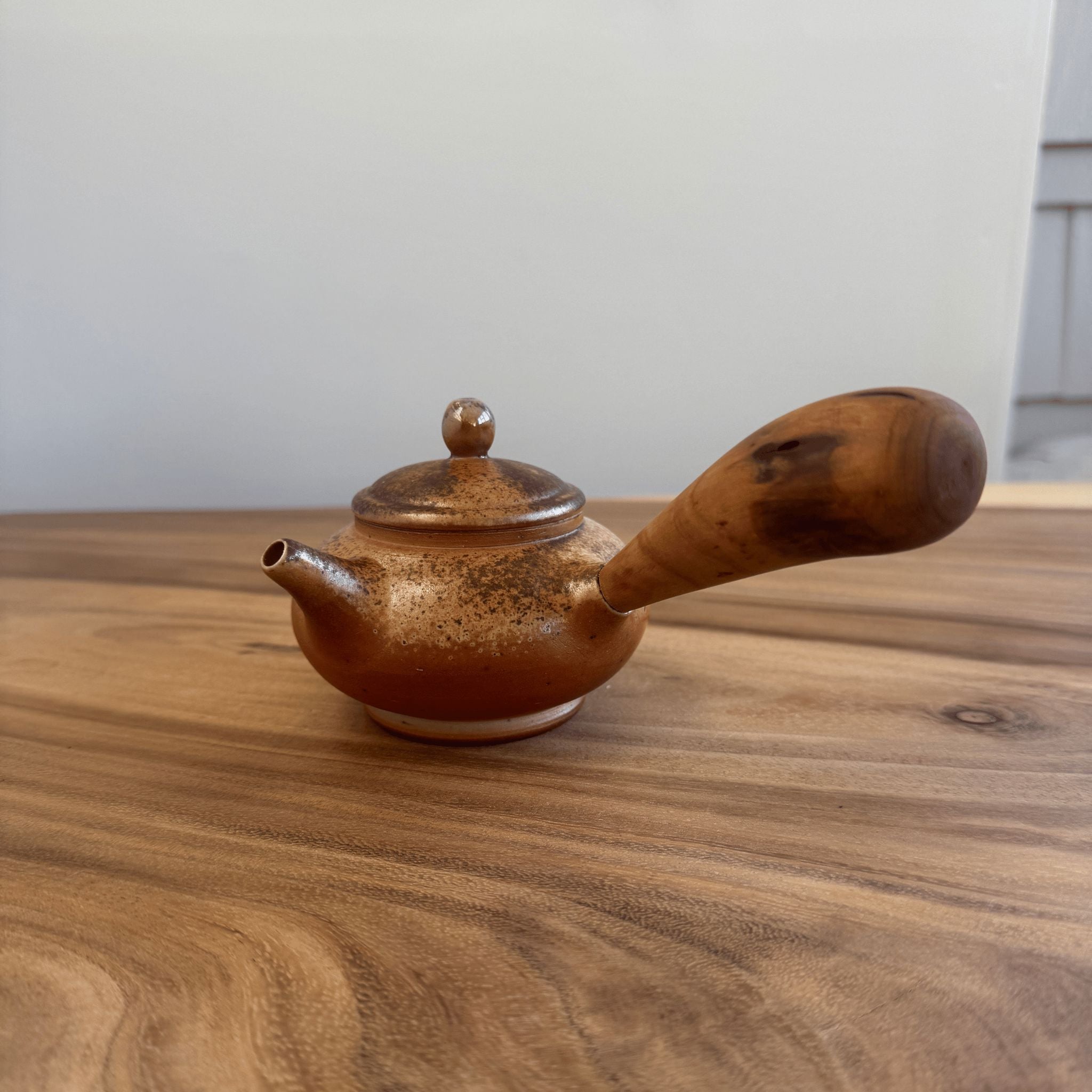 Wood Fired - Unglazed Wood Sidehandle Teapot - 185 mL