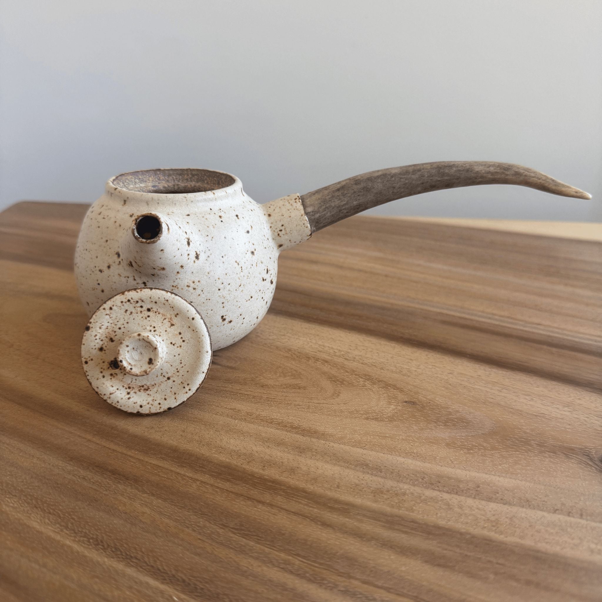 Beloved - Deer Antler Handle Teapot